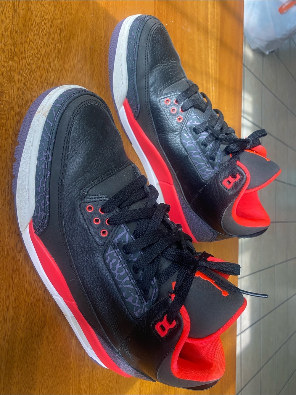 Nike Air Jordan 3 Black/ Red/ Purple